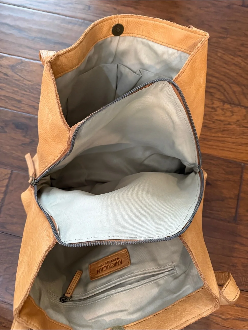 American Eagle Outfitters Light Tan Leather Tote